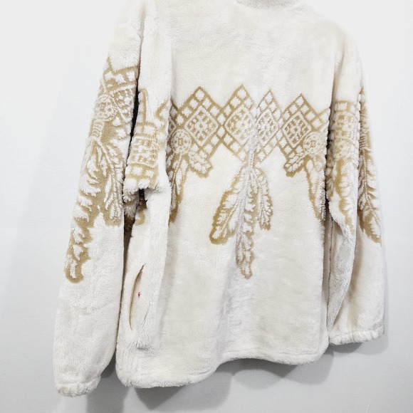 Milton Funwear Unisex Full Zip Fleece Jacket Cream Beige Mens Womens Size S - Picture 13 of 14